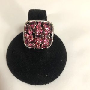 Romantic Raspberry Rhodolite Garnet Ring Silver